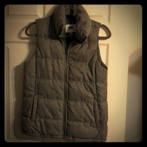 Grey puffer vest